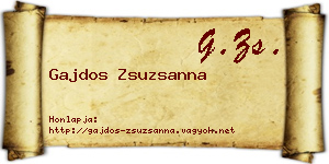 Gajdos Zsuzsanna névjegykártya